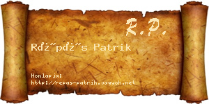Répás Patrik névjegykártya